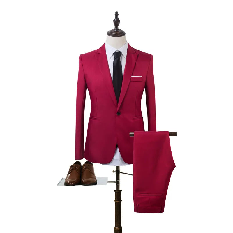 👔Vysoko kvalitné a kvalitné pánske business neformálne obleky (topy + nohavice)